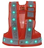 ミズケイ 役立~ツ LED付き多機能ベスト 【光るんです!】 橙 / 白(緑色LED) 3016022
