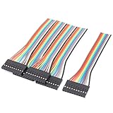 uxcell　ジャンパーワイヤー　リボンケーブル　シングルヘッド　メス　10cm長さ　2.54mmピッチ　10P　5本入り