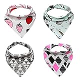 Tovadoo ベビー よだれかけ　四枚組　コットンブレンド　キャラクター柄　可愛い　ファッション　出産祝い　ギフト 42*33*24cm　0-3歳