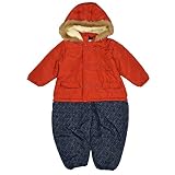 アスナロ（スキーウェア） un-deco ジャンプスーツ ベビー 男の子 撥水加工 中綿入 フード付80 レンガ-ネイビー