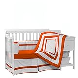 Baby Doll Bedding Modern Hotel Style Crib Bedding Set, Orange by BabyDoll Bedding