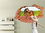 BIBITIME 3D Forest Horse Wall Stickers Art Mural Self-adhesive Removable Wallpaper [並行輸入品]