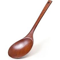 Amazon | [徳成] スプーンヘラ (木製漆塗り/28cm) 木べら｜炒め
