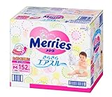 【ケース販売】 メリーズ さらさらエアスルー Mサイズ [6~11kg] 152枚 (76枚×2) (カラー箱入り)