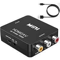 HDMI to AV変換コンバーター HDMI to RCA変換 Deear 1080P対応 アナログ変換 音声出力可 テレビ/PS3/PS4/PS5PC/BDプレーヤー/switch用変換コンバーター 充電ケーブル付き ブラック