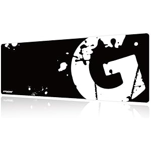 GTRACING ゲーミングマウスパッド マウスパッド ゲーミング 大型 キーボードパッド 防水 ズレない 【一年保証】 (GT876-BLACK-1)