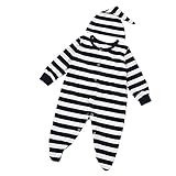 (プタス)Putars ベビー服 子供服 ロンパース 男の子 長袖 ストライプ柄 帽子付き 可愛い 秋 冬 新生児 歩行服 出産お祝い 記念日 プレゼント 0-3歳