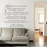 Do Good Anyway – インスピレーション壁引用Mother Teresaことわざビニールデカールアート 19"Hx22"W