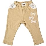 2017年 春物 UZULAND ウズランド レース使いテーパードパンツ 裏毛ロングパンツ ベージュ◇95cm