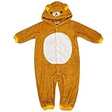 リラックマ・コリラックマ カバーオール フード付き もこもこフリース 変身カバーオール Rilakkuma Korilakkuma 70cm リラックマ