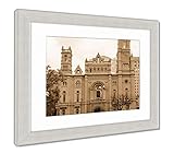 AshleyフレームプリントMasonic Templeフィラデルフィア、壁アートホーム装飾、ag6487711 40x34 Silver Frame 6487711-AFPP1-SS24