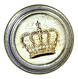 Charleston Knob Company Vintage Pewter Knob, Set of 2, King's Crown Design by Charleston Knob Compan