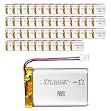 50X EEMB リチウムポリマーバッテリー 3.7V 2000mAh 103454 Lipo 充電式バッテリーパック ワイヤー付き JST コネクター- 購入前にデバイスとコネクターの極性を確認してください