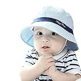（サクララ）Sakulala ベビー 赤ちゃん 日焼け 日よけ 帽子 キャップ 子ども 子供 日差し UV コットン 綿 可愛い つば 付き 男の子 女の子 お出かけ 紫外線対策 ブルー