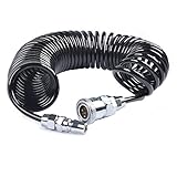 SHiZAK スパイラルホース スクリューエアーホース スパイラルエアホース プラグ/ソケット付き エアーブラシ用 4mm×6m