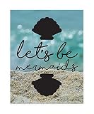 Let 's Be Mermaids、印刷、マーメイドプリント、フォト、マーメイドマーメイド壁サイン、子供赤ちゃん保育園壁飾り用寝室装飾キッズポスター引用装飾壁、ビーチの写真 08x10 PRIshe