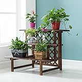 Plant shelf 木製フラワーラック、屋内プラントスタンド、マルチティア、ダークブラウン Flower racks ( 色 : 3 )
