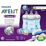 Philips Avent Natural 9 Ounce Baby Bottle Feeding Gift Set - Blue Monkeys by Philips Avent [並行輸入品]