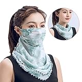 ネックガード LKGEGO フェイスカバー 日焼け防止 ネックカバー フェイスガード バンダナ 冷感 UVカット紫外線対策 花粉 対策 吸汗