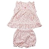 《秋冬春対応》(日本製) Pample Mousse(パンプルムース) 接結小花ちょうちょプリントミルキースーツ 80cm/PK NO.DP-73404