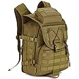 Smiletop 戦術的なバックパックバックパック軍事防水ザックoutdoorsports ブラウン