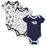 エルフ ベビー(Fairy Baby)ベビーボディスーツ 肌着 半袖 男の子 3枚セット 出産祝い(サイズ：0-3M) セット4