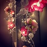 Baoblaze ローズ　ストリングライト　フェアリー　ガーランド　ライト　20 LED　結婚式　パーティー　装飾　ライト　2m　ロマンチック　雰囲気　　　