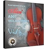 Alice（アリス）ビオラ弦 Viola Strings コンサート用弦 ヴィオラ弦セット·ナイロンコア弦 ヴィオラ 弦 クロム合金材質 A907