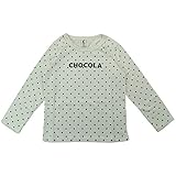 【秋冬物】 chocola(ショコラ) 天竺ドット総柄長袖Tシャツ 110cm /キナリ NO.CH-9994-13109