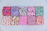 Pocket Cloth Diapers with 20 Inserts (2 Inserts Per Diaper)-girl by Happy Diapers