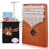 Angeno 親指ピアノ 17キー クリスマス・誕生日・卒業ギフトに最適 カリンバ マホガニー製 日本語説明書付き 初心者向け 民族楽器