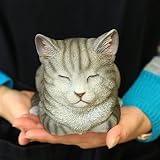 置物・フィギュア:ねんねこ*毛色が選べます12239or12146ネコ (グレー)