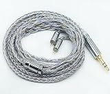 【JSHiFi-Warrior】2pin3.5mmリケーブル 16芯銀メッキ ケーブル 3.5mmイヤホンアップグレードケーブル フラット2pinイヤフォン交換ケーブル (2pin3.5mm)