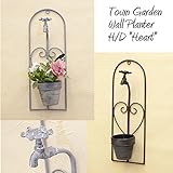蛇口のモチーフ タウンガーデン ウォールプランターH/D ハート♪ 【ブラウン】♪ 【1点】