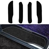 Fucaten 適合 トヨタ アルファード 30系 ヴェルファイア30系 (2015年1月~現行) ステップマット エントランスマット ドレスアップ 車用 4Pcsセット (ブラック)