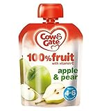 Cow & Gate Apple & Pear 100% Fruit with Vitamin C from 4-6 Months 80g (Pack of 2) - 4-6ヶ月の80グラムからのビタ
