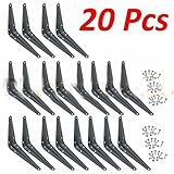 20個Heavy Duty 8 " x 10 "インチメタルシェルフブラケットグレーBook Contertopサポート