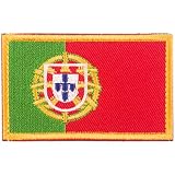 ポルトガル国旗 ワッペン 刺繍入り アップリケ 8cm×5cm サバゲー ミリタリー アイロン対応 NYANDELMO ND-0171-R01-PT