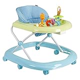 赤ちゃんの歩行, 6-18 ヶ月普遍的な折りたたみ可能なロール オーバー多機能赤ちゃん活動ウォーカー椅子立ち上がり学習ウォーカー-ライトブルー