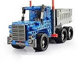 Smija 積み木プルバックカー ミニカー　工事 車　プレゼント　子供　21.6x8x11cm 301pcs(MO16)