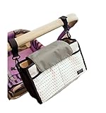 iSuperb ベビーカーバッグ ベビーカー用バッグ 多機能小物入れ ポケット 可愛い 収納袋 収納バッグ 2色選択可 (ブラック)