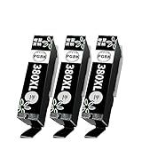 【INC】キャノン BCI-380 BCI-381 インクカートリッジ 互換 インク 3本セット ブラック 3PGBK BCI-380XL 増量/残量表示/個別包装/2年保証 対応機種:Canon PIXUS TS8430 TS8330 TS8230 TS8130 TS7430 TS7330 TS6330 TS6230 TS6130 TR9530 TR8630 TR8630a TR8530 TR7530 TR703 TR703a