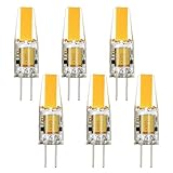 Rayhoo 6pcs G4 3W COB LED Warm White Light Lamps AC/DC 12V Non-dimmable Equivalent to 25W T3 Halogen