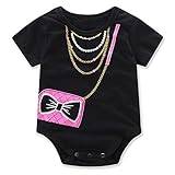 SCFLIFE 新生児の赤ちゃんの少年ボーイかわいい赤ちゃん黒い半袖のボディースーツの服 (6-12ヶ月)