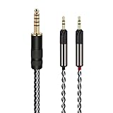 ipovoq リケーブル ath-r70x r70x 交換 ヘッドホン ケーブル 4.4 mm バランス ケーブル 1.2M ヘッドフォン リケーブル 単結晶銅 ケーブル ath-r70x 対応 延長 コード 4.4mm 2.5mm 交換 バランス 接続 ケーブル (1.2m, 4.4mm5極)