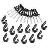 12pcs JフックLashingフックバンジーフックwith 12リベット製カヤックカヌーパドルボード用アクセサリー