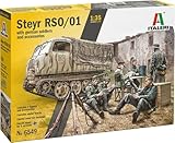 プラッツ イタレリ 1/35 WW2 ドイツ RSO/01 汎用トラクター 前線での準備 兵士7体付属 プラモデル IT6549 (軍用車両)