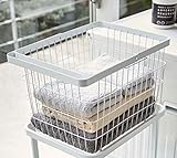 ランドリーバスケット Mサイズ 高さ30 洗濯かご 洗濯物入れ 収納 おしゃれ ホワイト