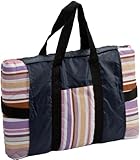 Clara Clark Water Resistant Outdoor Baby Picnic Blanket, Pastel Stripes by Clara Clark