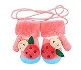 冬のベビーニット手袋ハングネック暖かい手袋